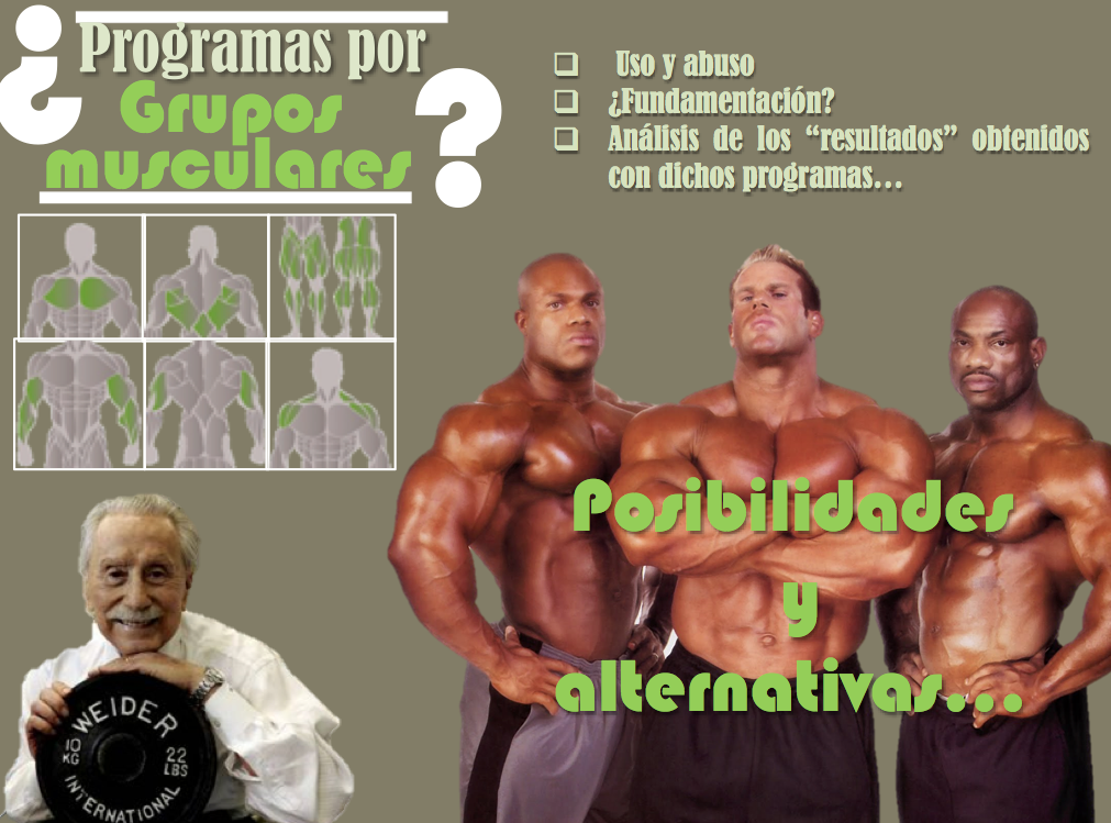 Entrenamiento “por grupos musculares”: análisis en torno a su uso-abuso