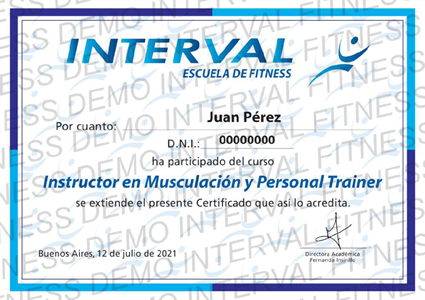 Instructor en Musculación y Personal Trainer