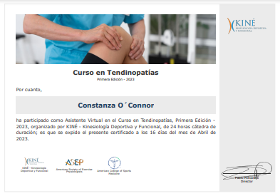 Certificado Final de Asistencia