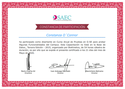 Certificado Final de Aprobación
